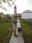 Walking to the lighthouse in Hope Town