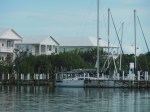 Silver Maple waiting for us on the dock at Leeward Yacht Club, Green Turtle Cay