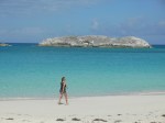Lee at the beach on Compass Cay