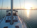 Leaving Hawksbill at sunrise and heading out for ocean crossing to Eleuthera