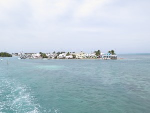 Looking back at Spanish Wells as we leave on the ferry
