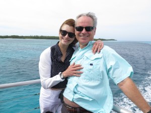 On the ferry its very windy!