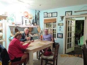 Dinner at the Front Porch restaurant in Hatchet Bay