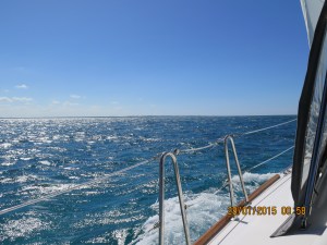 Windy day sailing from Hatchet Bay to Cape Eleuthra Marina