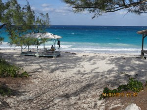 Randy at the beach on Compass Cay