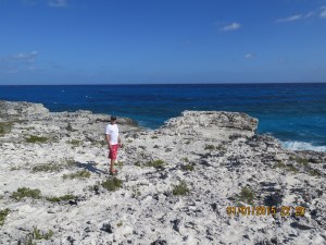 Hiking the Compass Cay cliffs