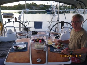 Finally the weather is nice enough to eat outside