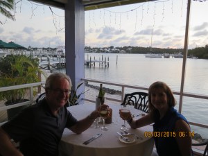 Lovely dinner at the Green Turtle Club restaurant -- the lobster risotto is amazing!