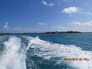 Looking back at New Plymouth on Green Turtle Cay