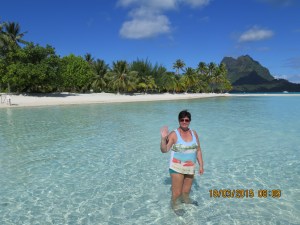 Nancy enjoying the water