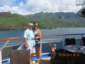 We loved eating breakfast outside on the deck at the back of the boat