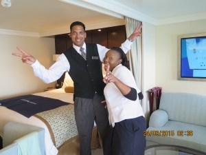 Sergia, our housekeeper with, Xavier, our butler -- great people