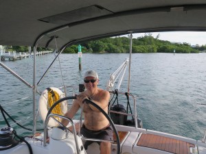 Captain is happy to be back on the boat