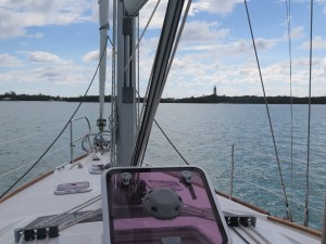Approaching Hopetown's harbour.