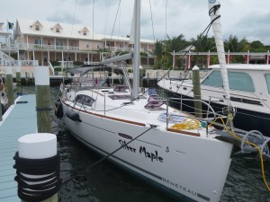Silver Maple docked at the beautiful Hopetown Inn and Marina.