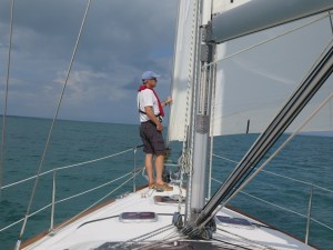 Captain on the deck.