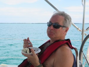 We bought cake while we were in town yesterday. Yum!