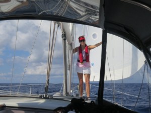 Lee on the deck enjoying the ride.